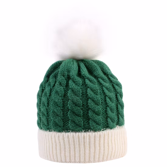Cappelli invernali con logo personalizzato lavorato a maglia Cappelli invernali in acrilico unisex con pompon per bambini, ragazza, ragazzo, berretto, cappello natalizio, mamma all'uncinetto, cappello a cuffia per bambino